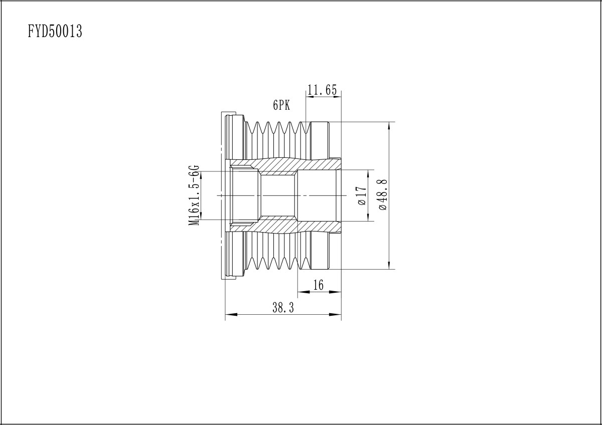 FYD50013 Overrunning Alternator Pulley