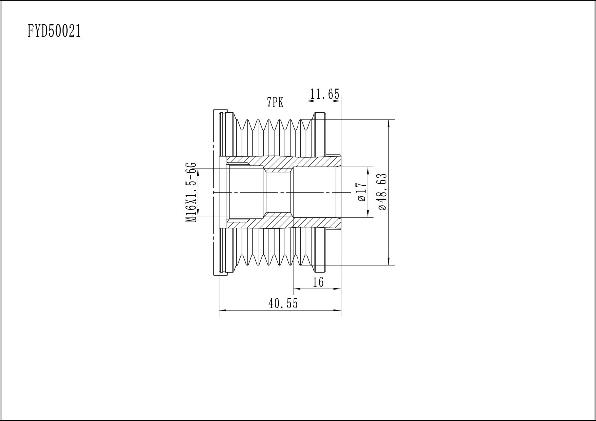 FYD50021 Overrunning Alternator Pulley