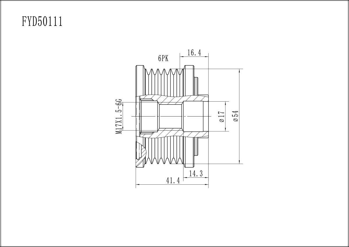 FYD50111 Overrunning Alternator Pulley