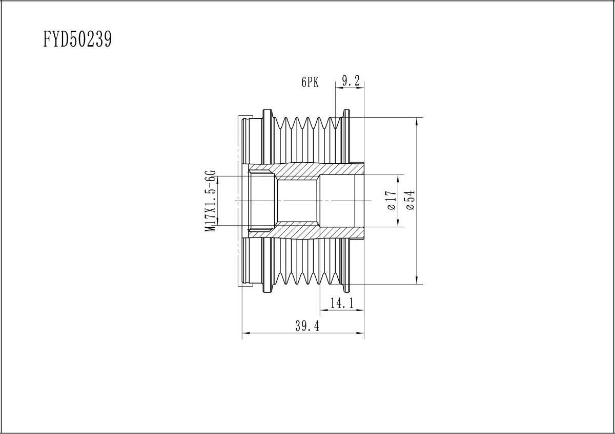 FYD50239 Overrunning Alternator Pulley