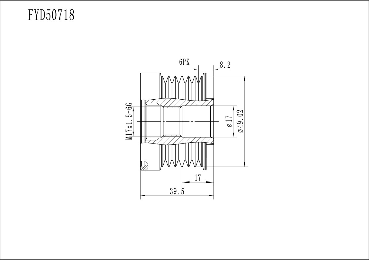 FYD50718 Overrunning Alternator Pulley