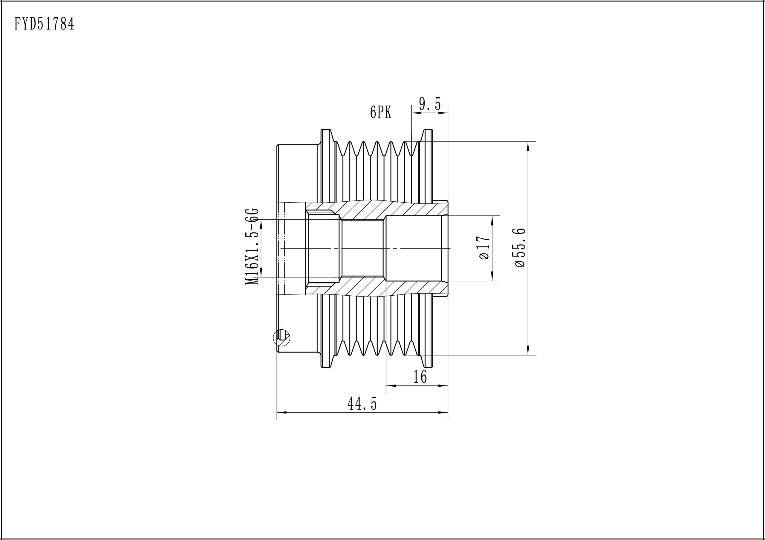 FYD51784 Overrunning Alternator Pulley