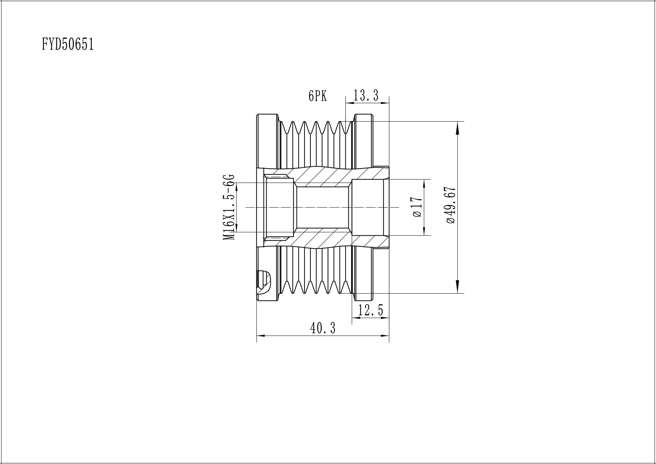 FYD50651 Overrunning Alternator Pulley