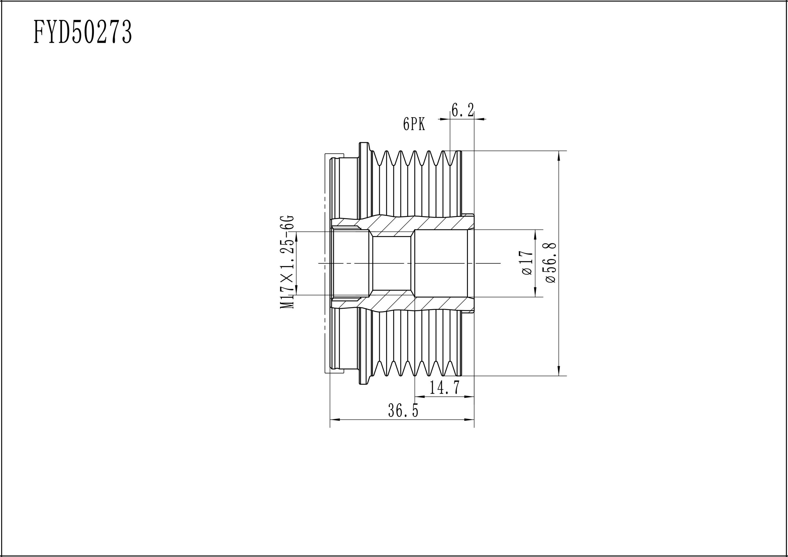 FYD50273 Overrunning Alternator Pulley