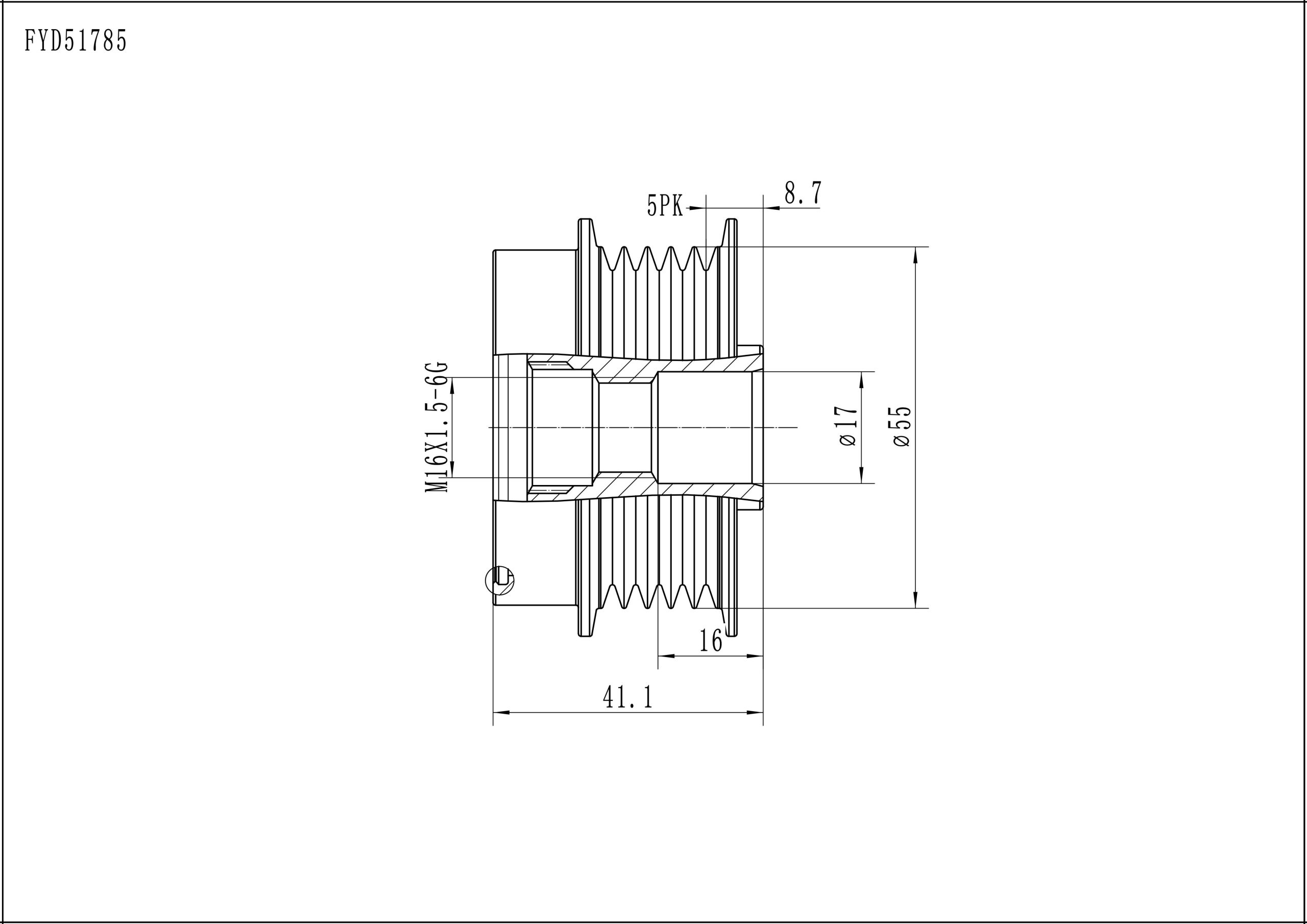 FYD51785 Overrunning Alternator Pulley