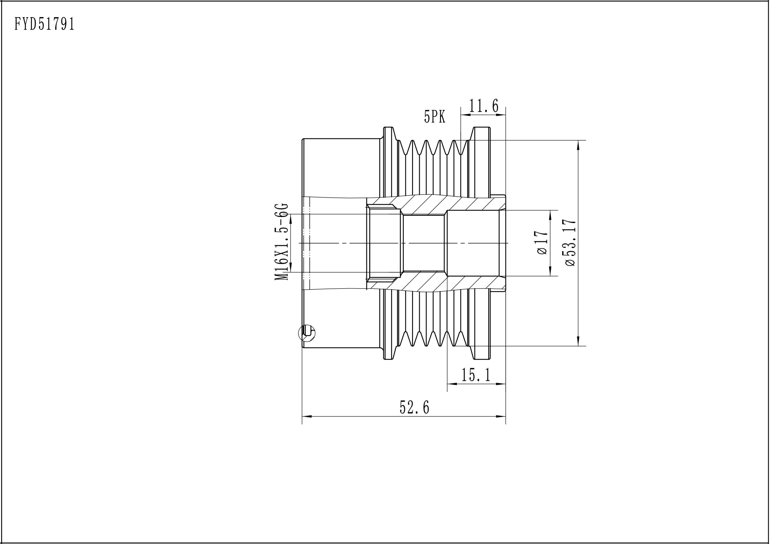 FYD51791 Overrunning Alternator Pulley