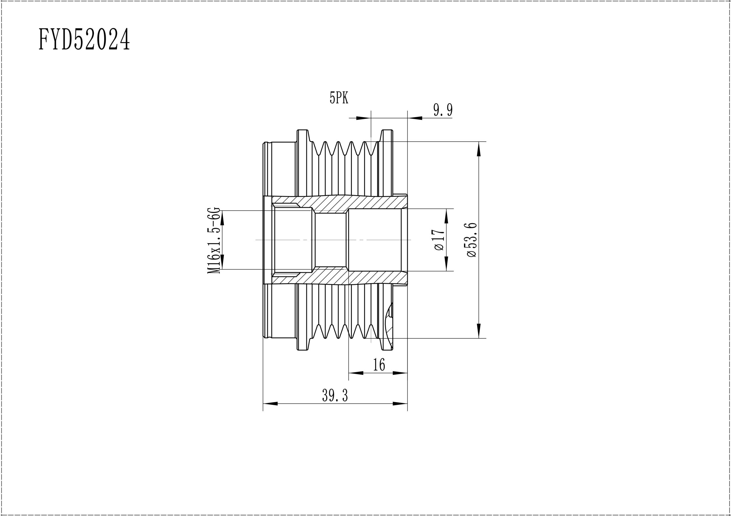 FYD52024 Overrunning Alternator Pulley