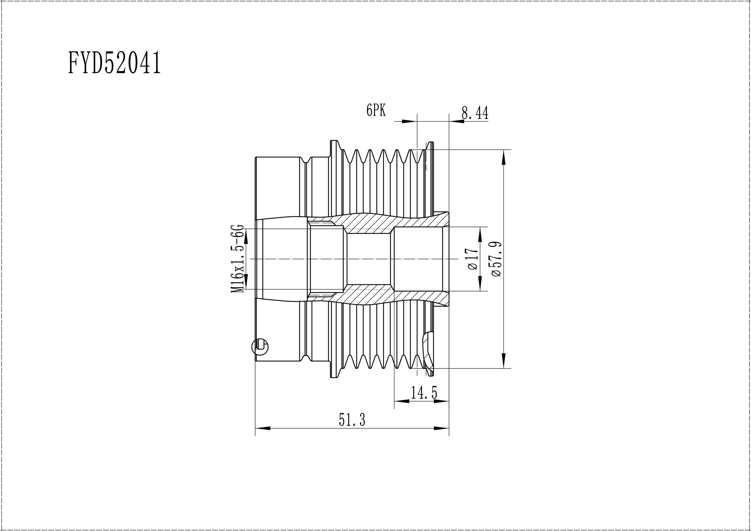 FYD52041 Overrunning Alternator Pulley
