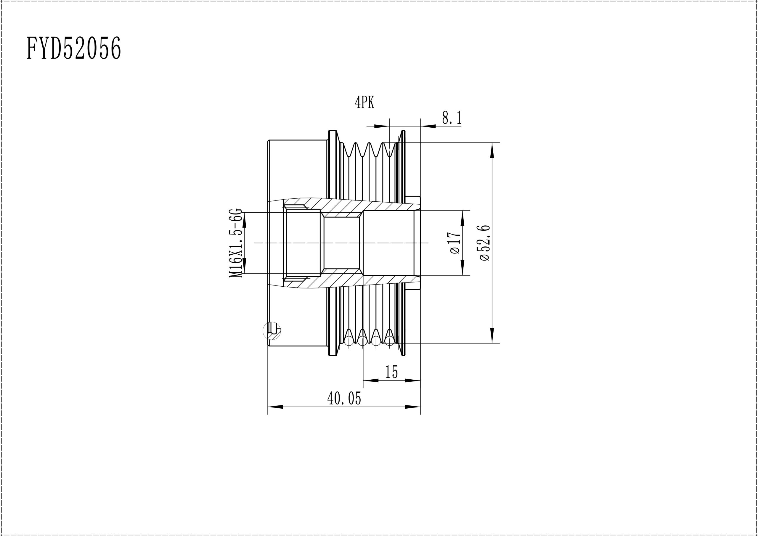 FYD52056 Overrunning Alternator Pulley