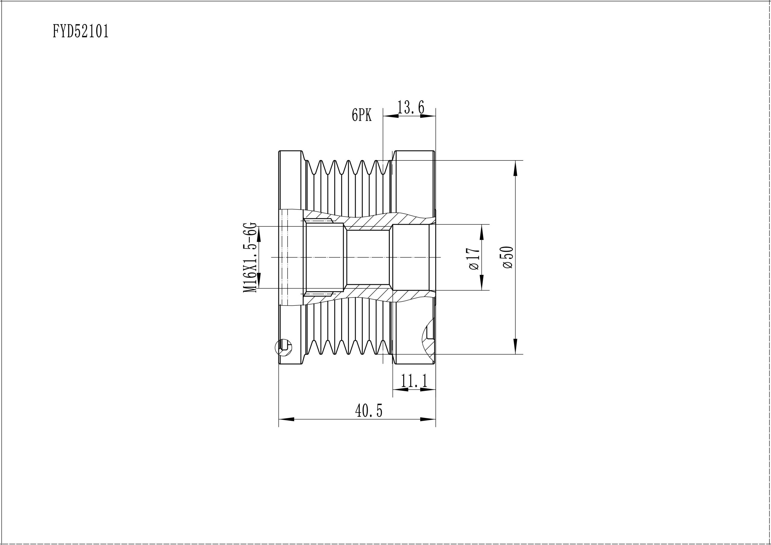 FYD52101 Overrunning Alternator Pulley
