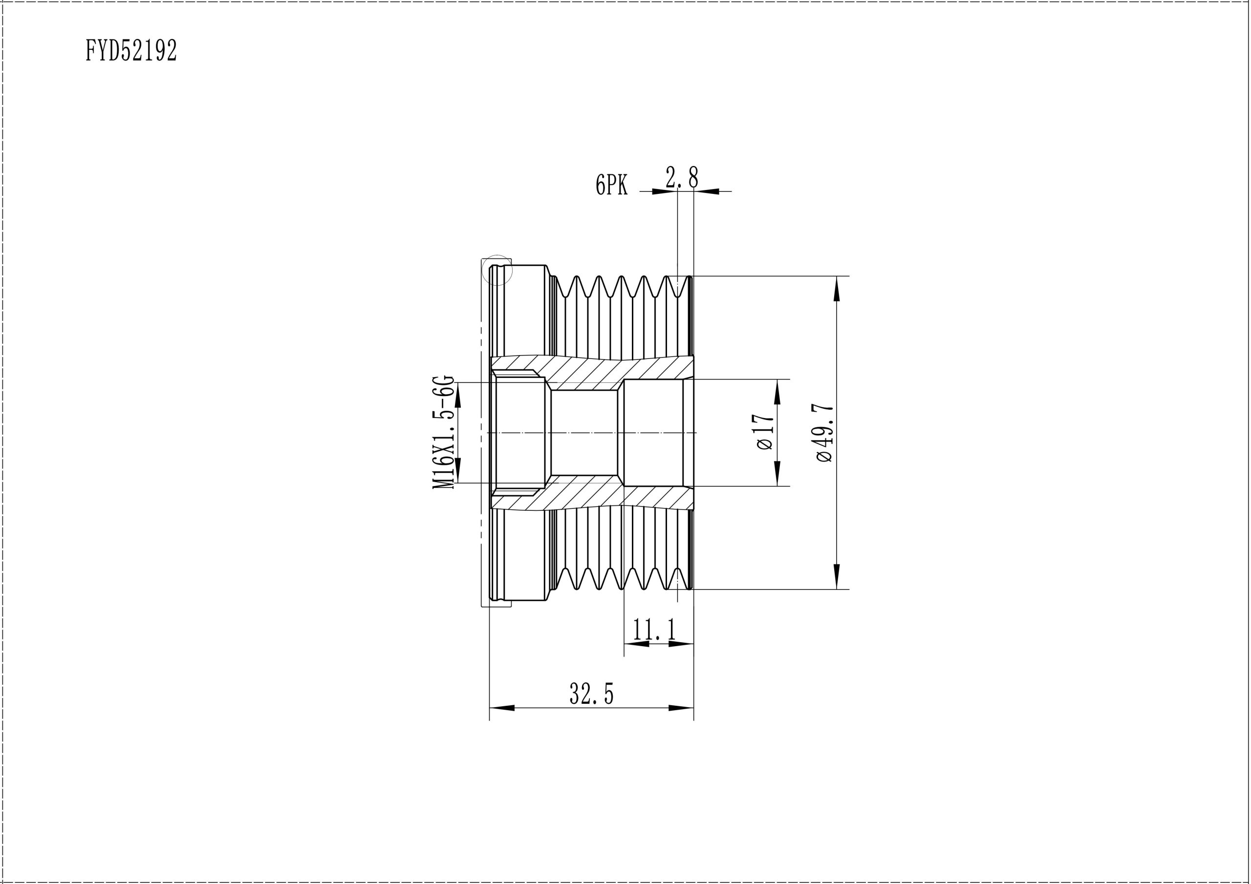 FYD52192 Overrunning Alternator Pulley