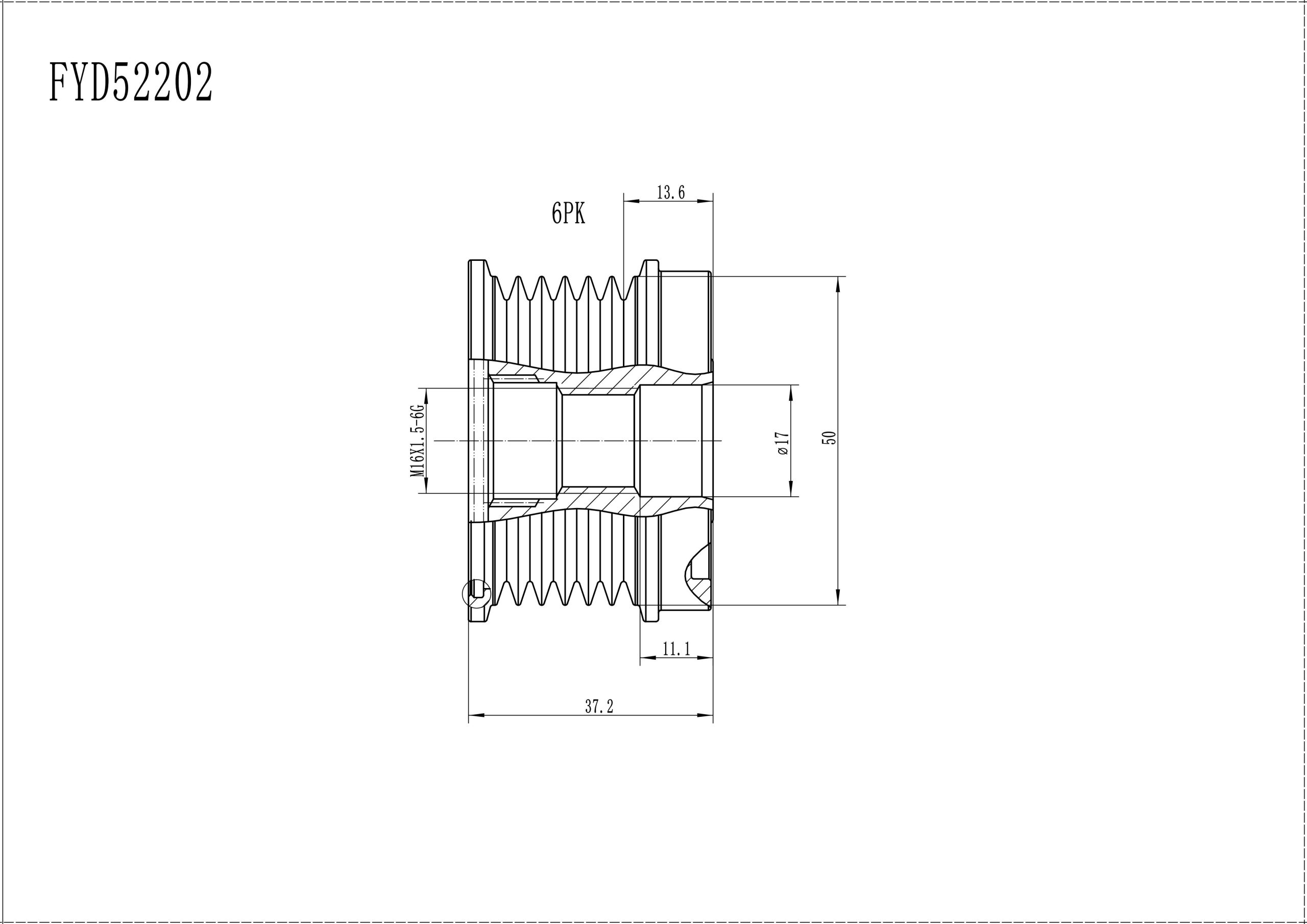 FYD52202 Overrunning Alternator Pulley