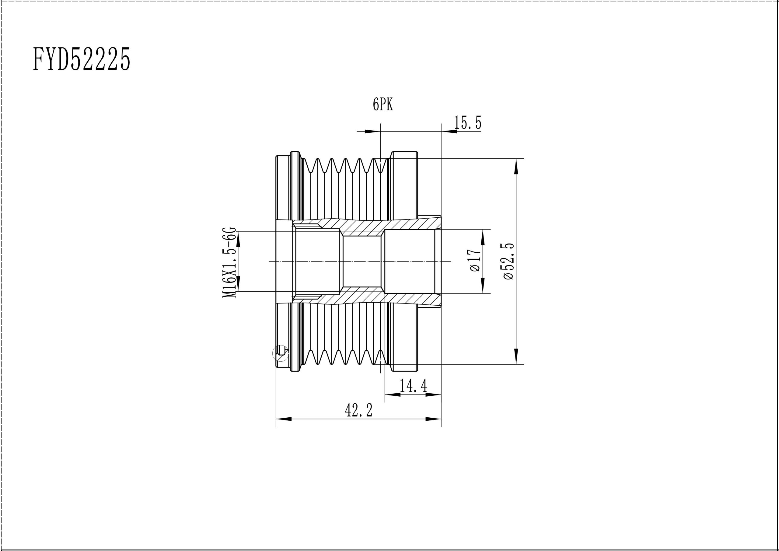 FYD52225 Overrunning Alternator Pulley