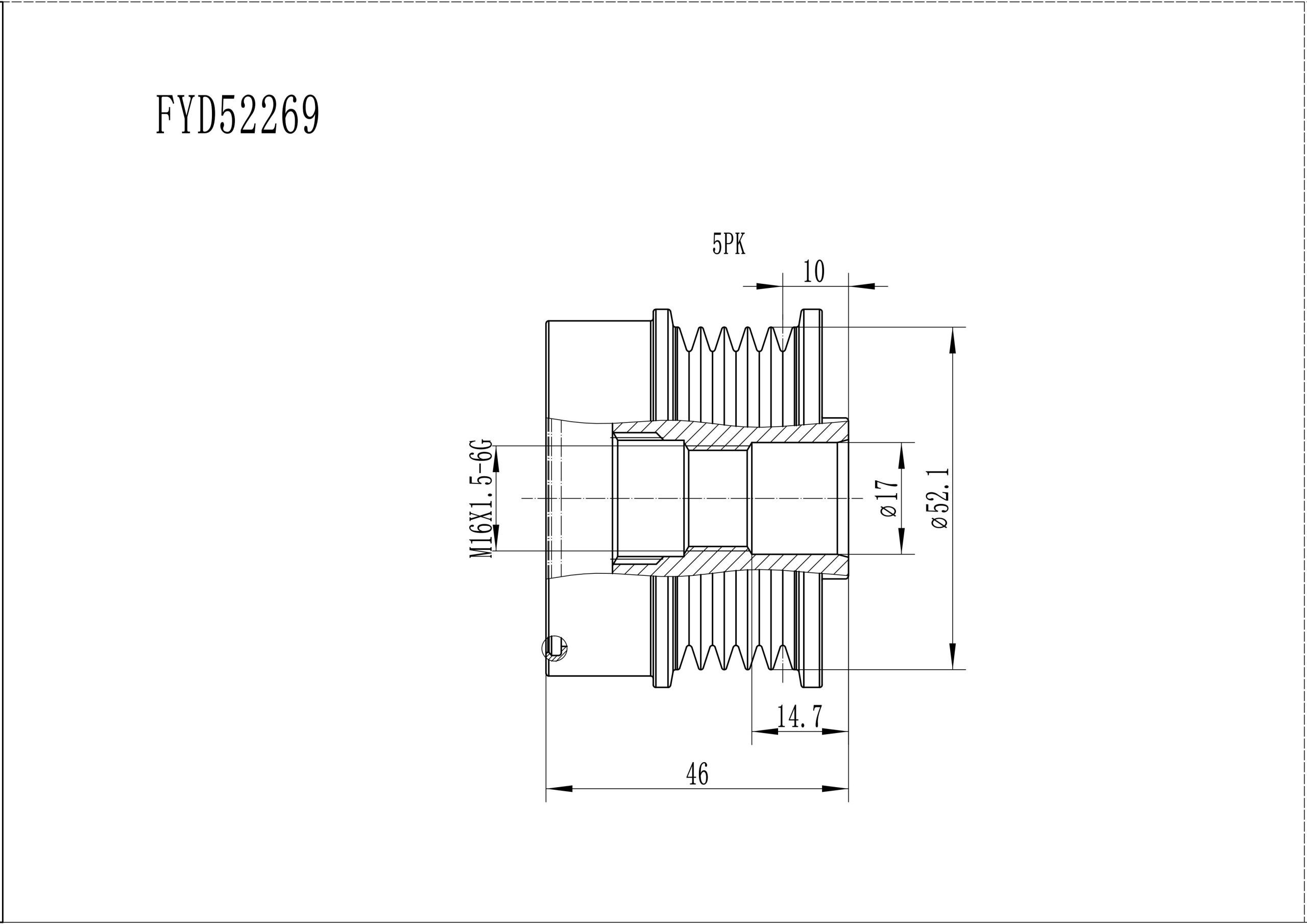FYD52269 Overrunning Alternator Pulley