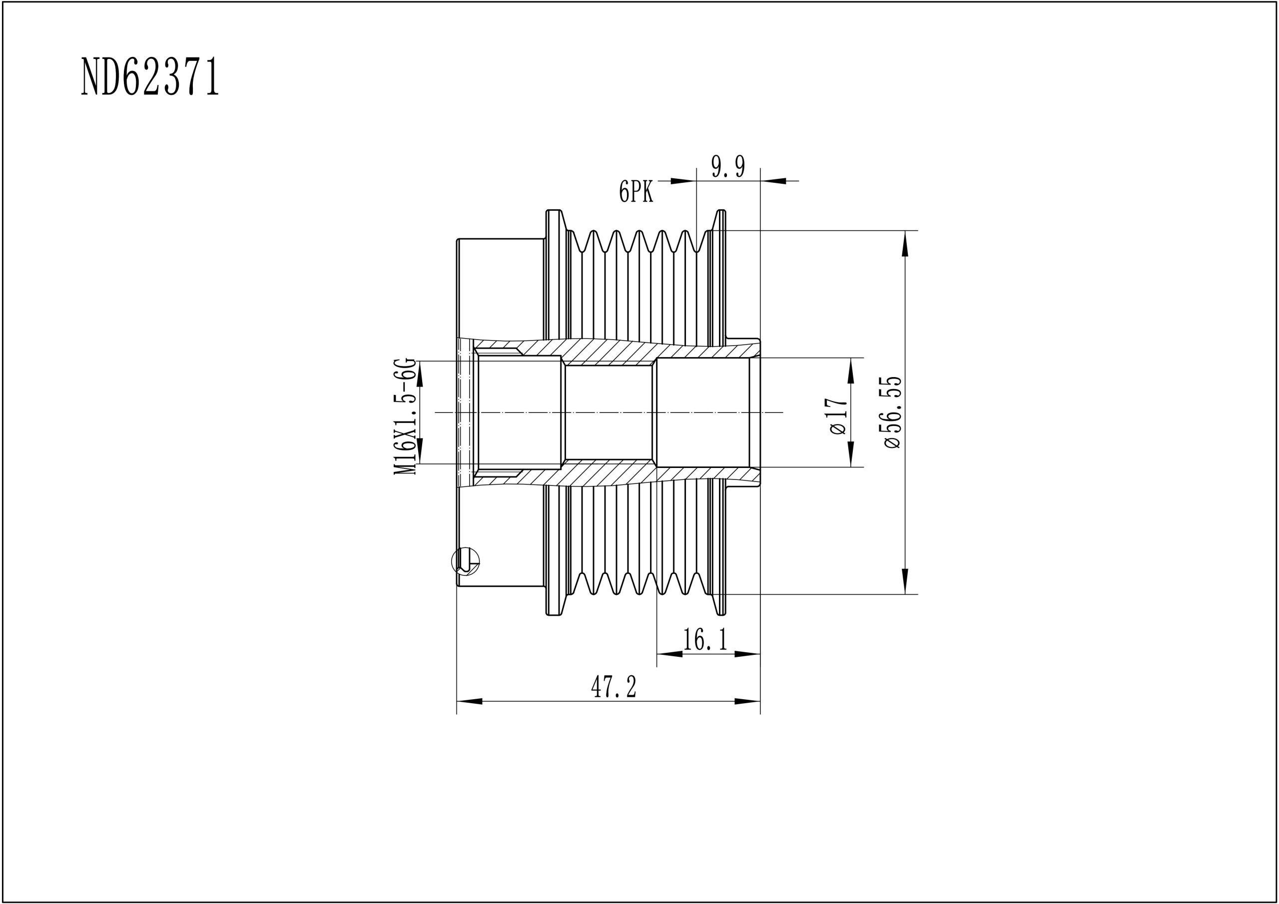 ND62371 Overrunning Alternator Decoupler