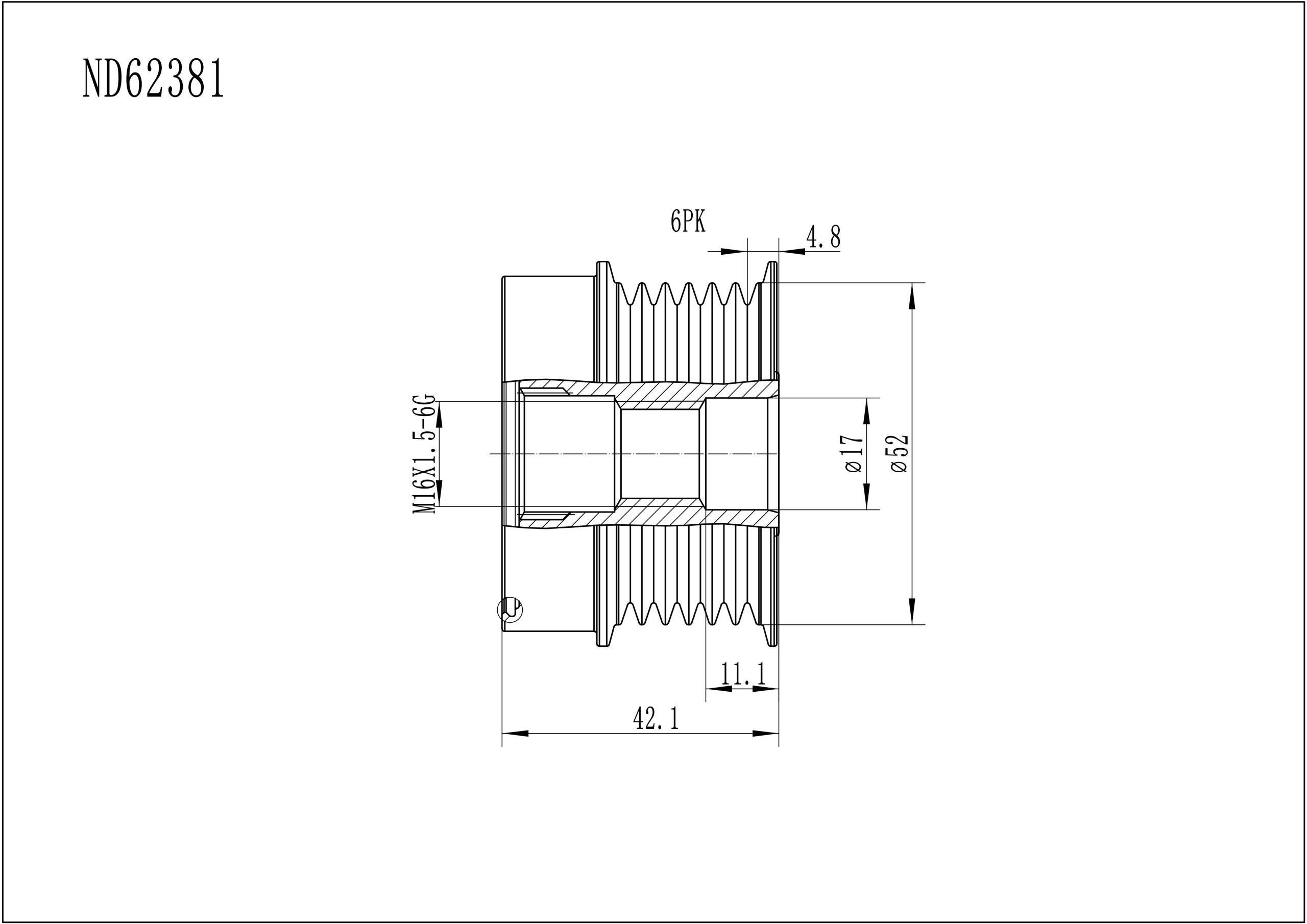ND62381 Overrunning Alternator Decoupler