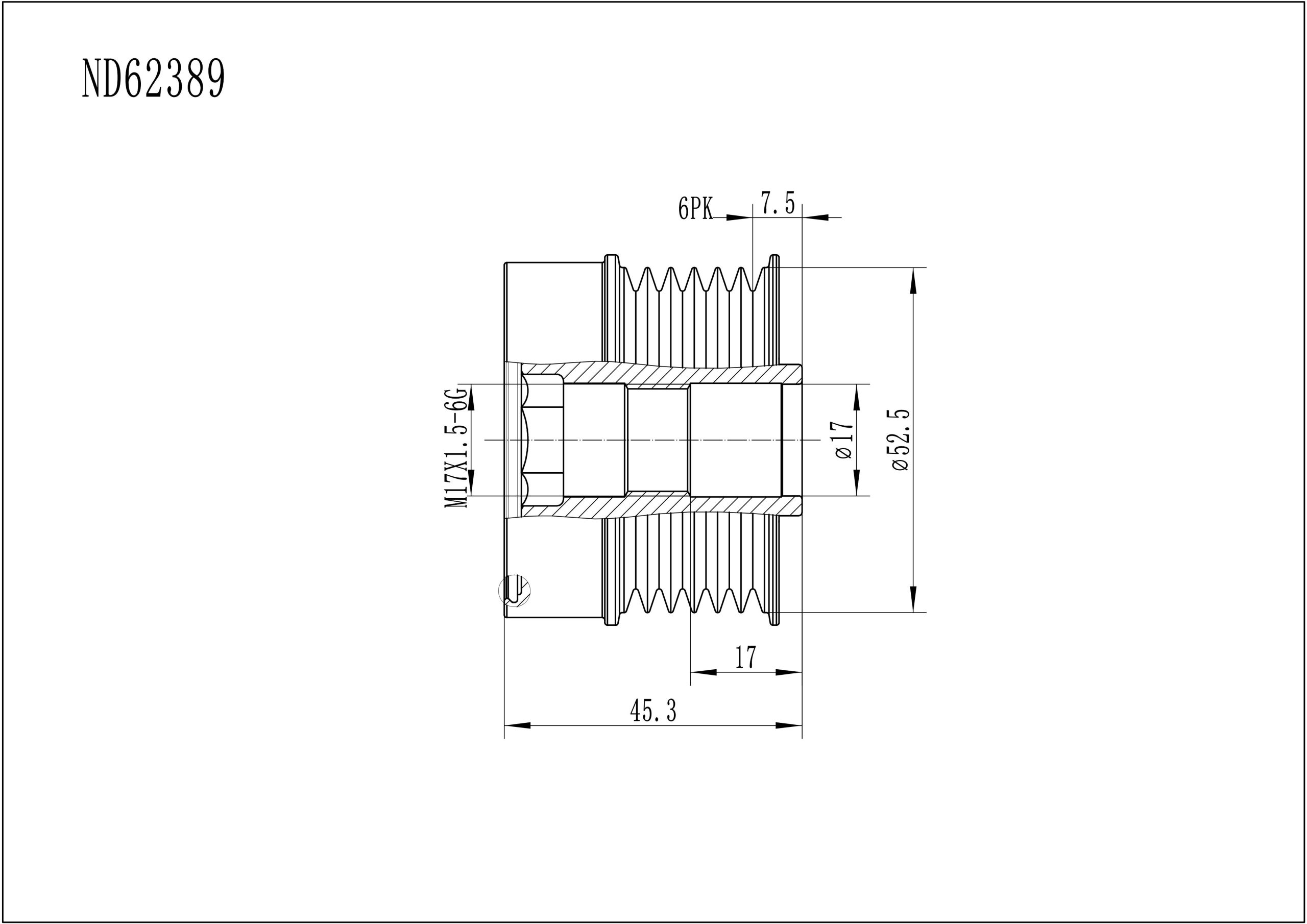 ND62389 Overrunning Alternator Decoupler