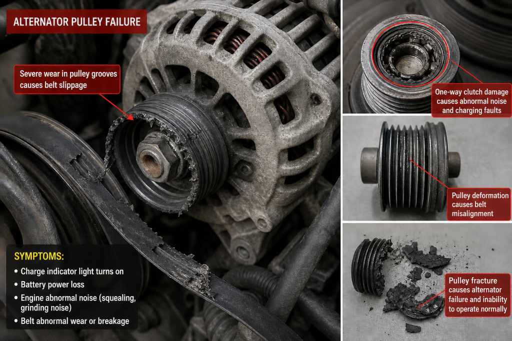 What Causes an Overrunning Alternator Pulley to Fail?