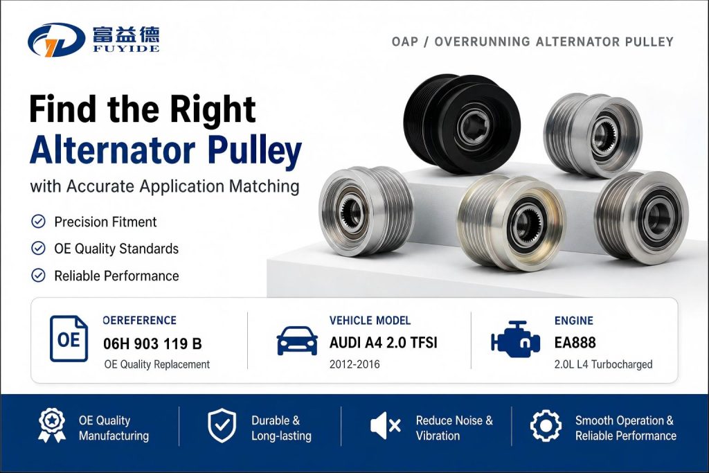 How to Match an Alternator Pulley by OE Number, Vehicle and Engine