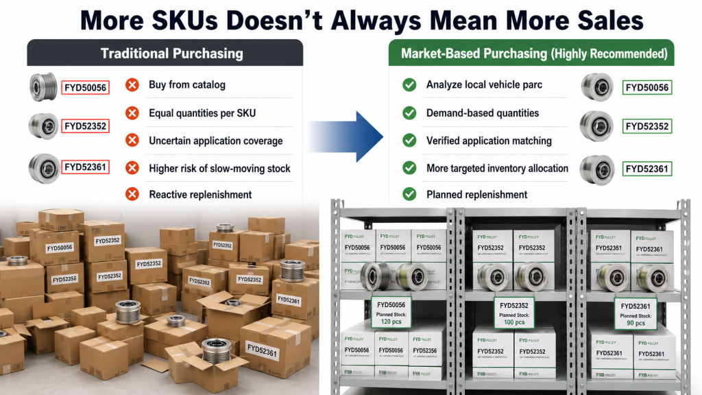 How Automotive Parts Distributors Can Build the Right Pulley SKU Mix for Their Local Market